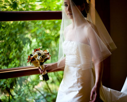 Wedding ceremony, walking down the aisle, image by La Vie Photography