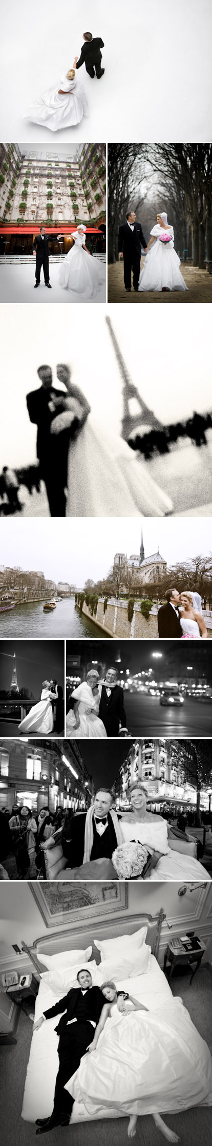 New Year's Eve elopement wedding photos in Paris, France, The Eiffel Tower, Notre Dame, the Champs-Elysees, Amy and Stuart Photography