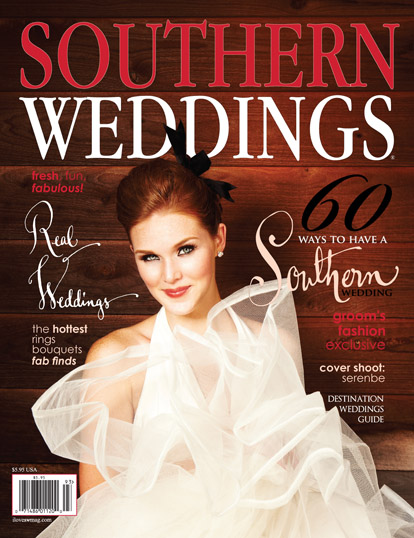 Southern Weddings magazine cover, 2010 issue