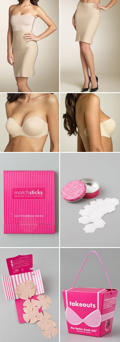wedding shapers, structural lingerie, double stick tape and other lingerie accessories for the bride