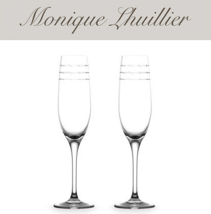 Monique Lhuillier wedding champagne flutes, wedding gifts and online wedding registry