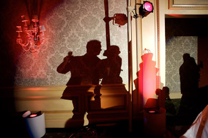 Wedding reception first dance shadow image by Ira Lippke Studios