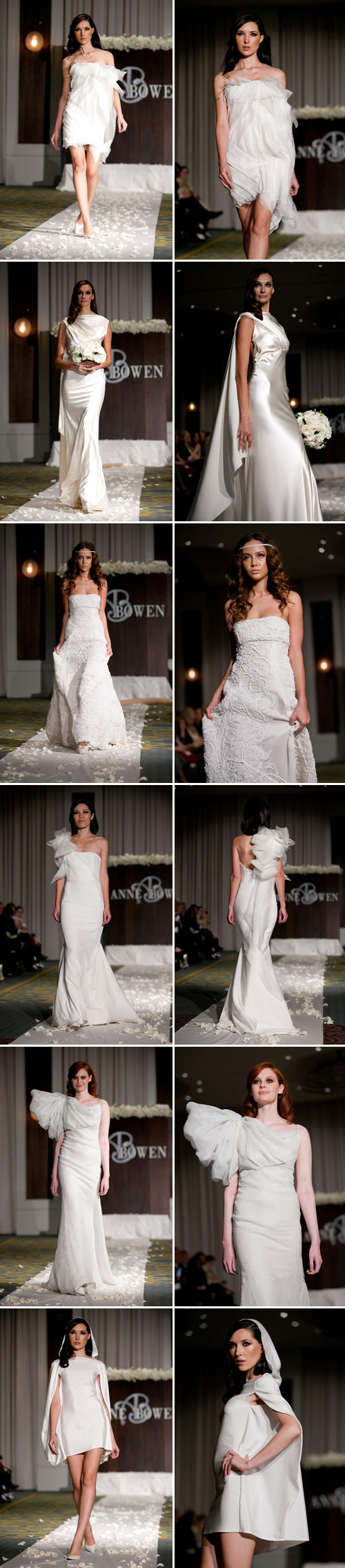 Anne Bowen Spring 2011 wedding dress colleciton from NY Bridal Market, photos by John and Joseph Photography