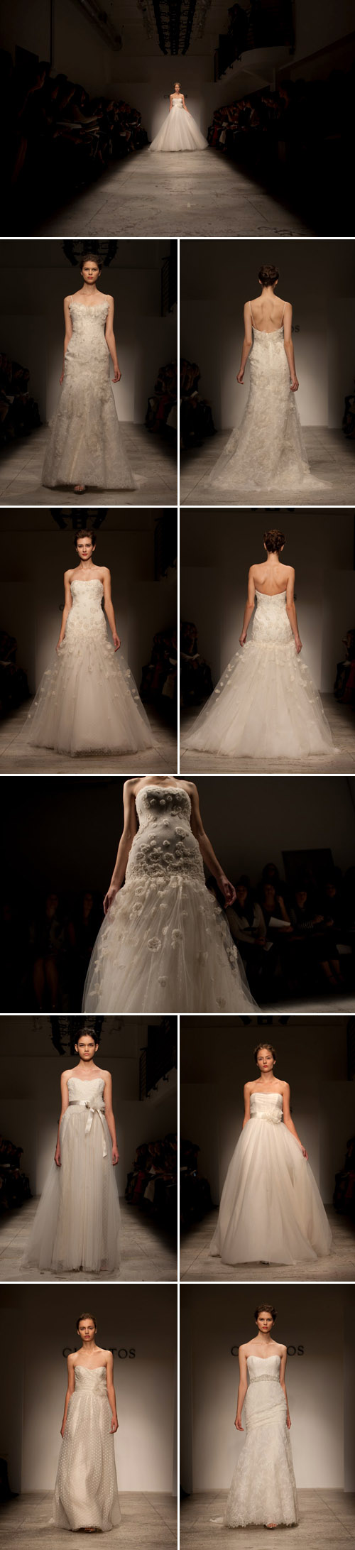 Christos Spring 2011 bridal wedding dress collection runway show, images by John and Joseph Photography