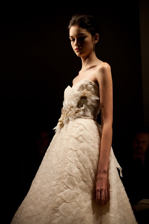 Christos Spring 2011 bridal wedding dress collection runway show, images by John and Joseph Photography
