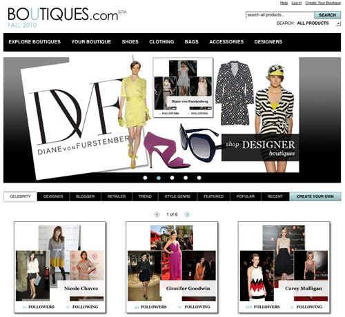 Google's new fashion site Boutiques.com, online designer clothes and accessories shopping