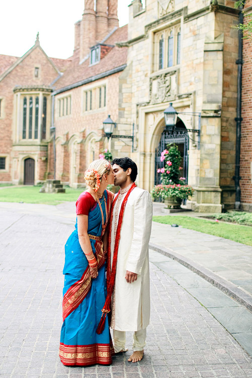 Colorful Hindu real wedding at Meadbrook Hall in Rochester, Michigan, photos by Harrison Studio