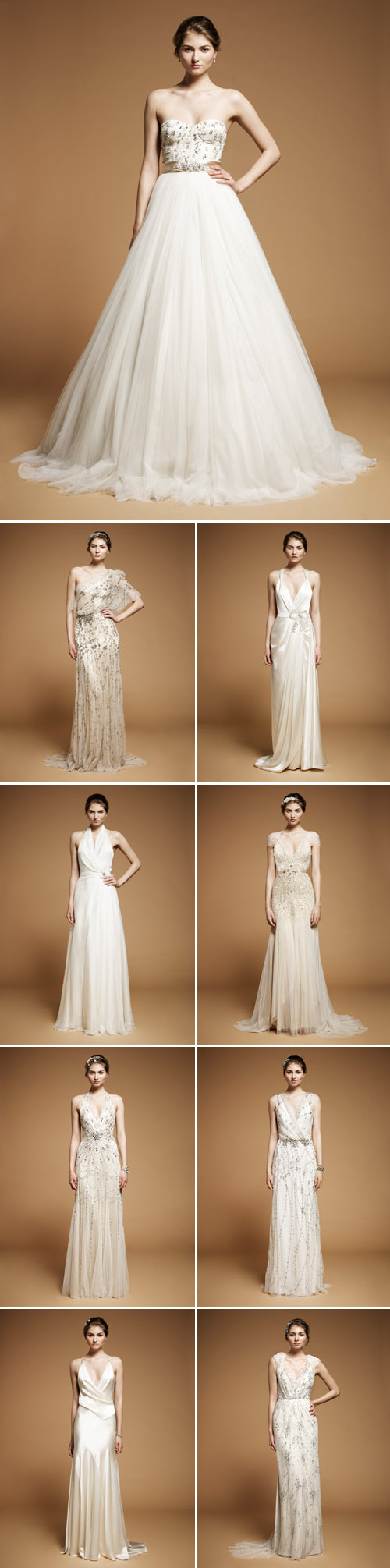 Jenny Packham spring summer 2012 wedding dress collection, vintage inspired glamorous wedding dresses