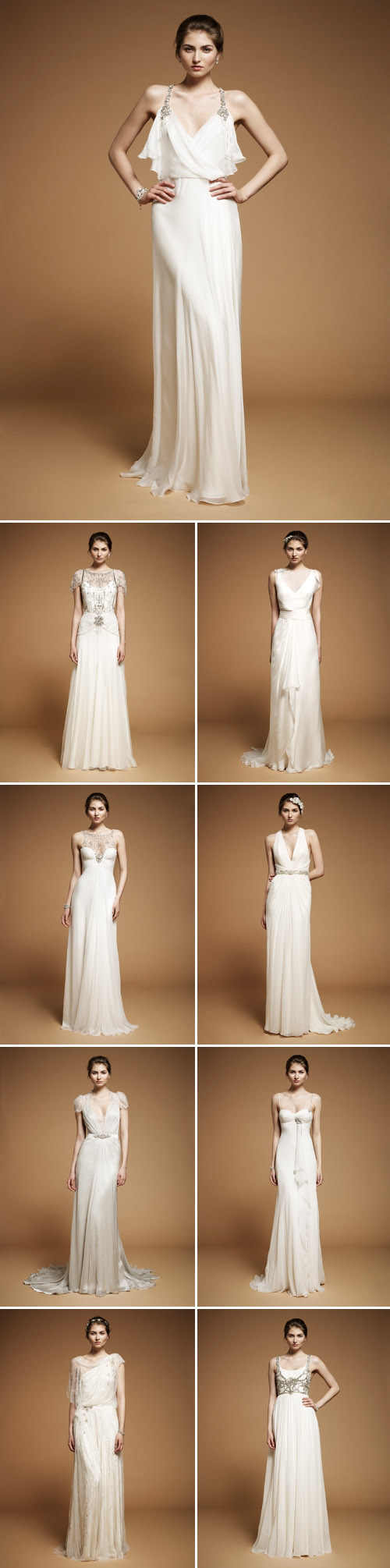 Jenny Packham spring summer 2012 wedding dress collection, vintage inspired glamorous wedding dresses