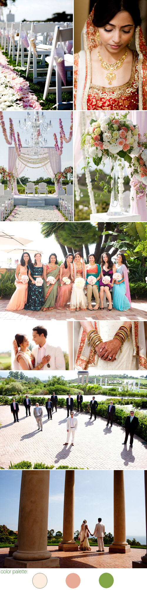beautiful Indian real wedding at The Resort at Pelican Hill Newport Coast, California, coordinated by Details, Details, Photos by John and Joseph Photography