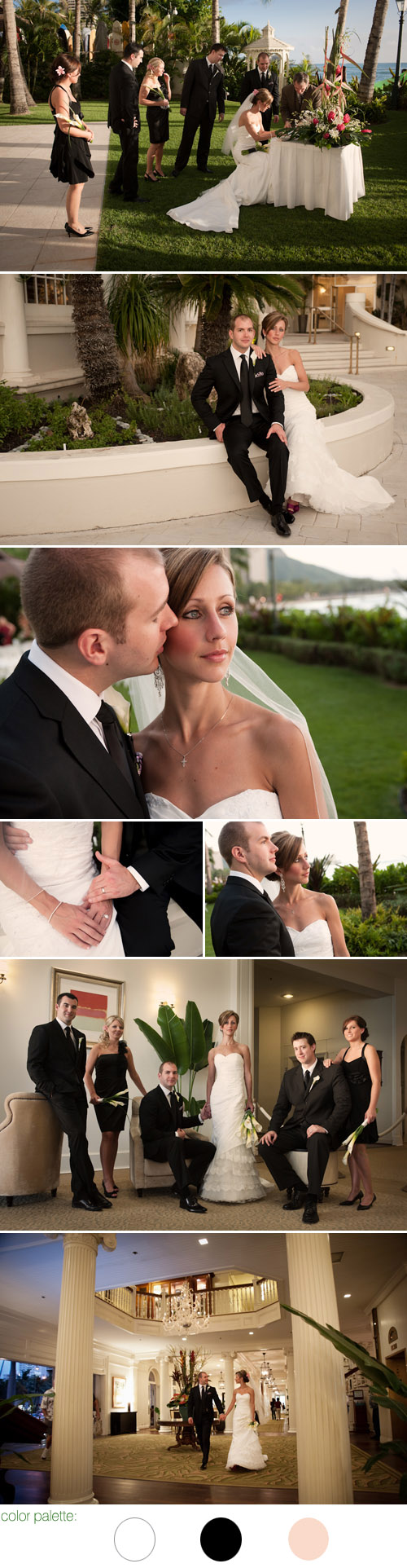 beachfront destination wedding at Westin Moana Surfrider, Waikiki, Hawaii, photography by Derek Wong