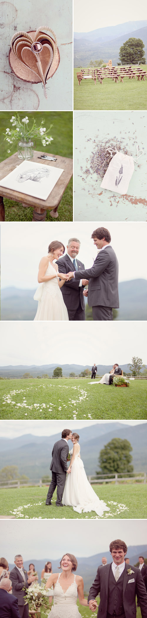 simple and natural mountain wedding at Toad Hill Farm in Franconia, NH, real wedding photos by Simply Bloom Photography