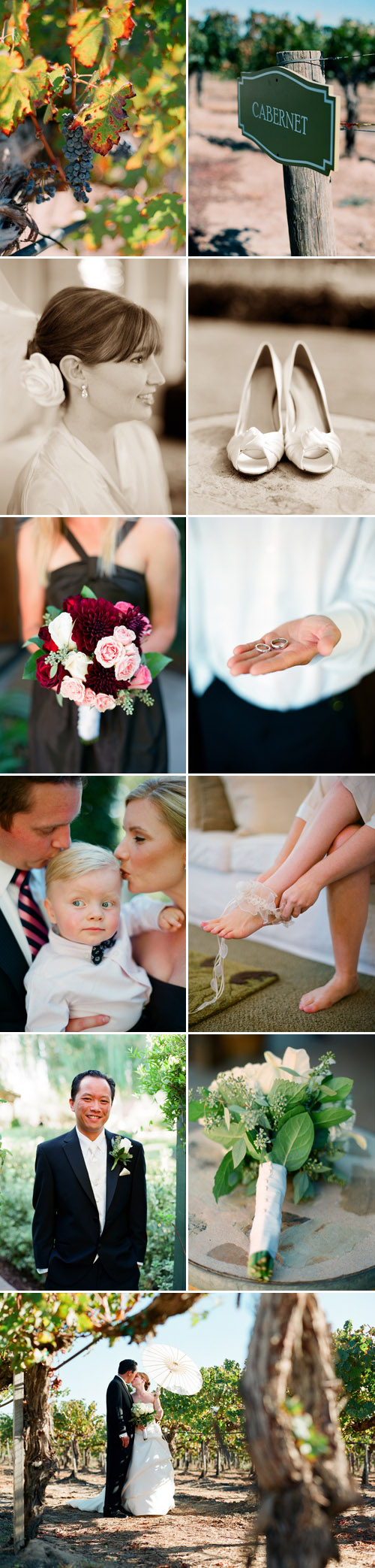 romantic fall vineyard wedding at the Ponte Family Estate Winery in Temecula, CA, photos by Ulrica Wihlborg