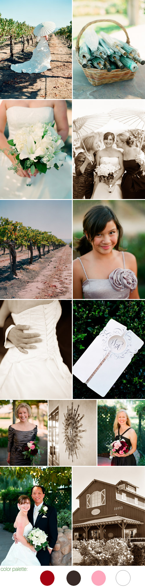 romantic fall vineyard wedding at the Ponte Family Estate Winery in Temecula, CA, photos by Ulrica Wihlborg