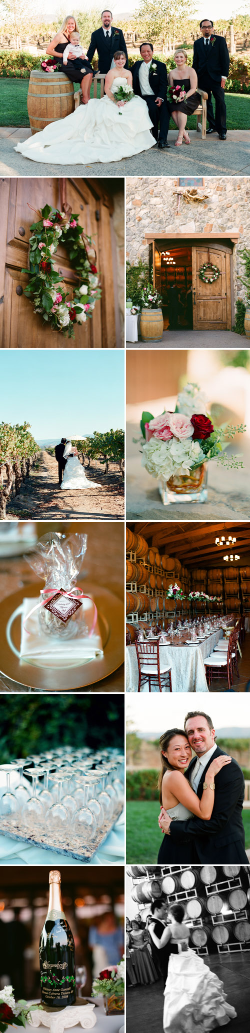 romantic fall vineyard wedding at the Ponte Family Estate Winery in Temecula, CA, photos by Ulrica Wihlborg