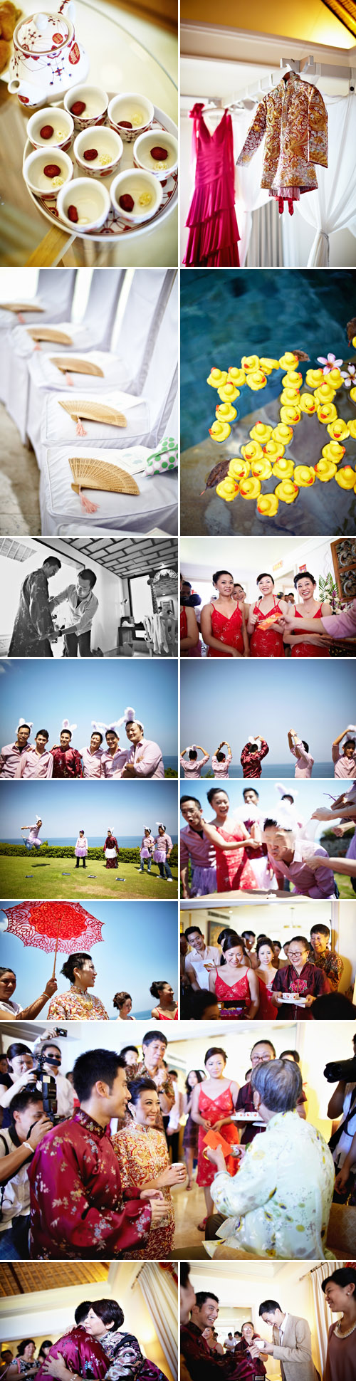 pink and gray destination wedding color ideas, Bali wedding at Ritual Chapel and Ayana Resort & Spa, photos by Tinydot Photography
