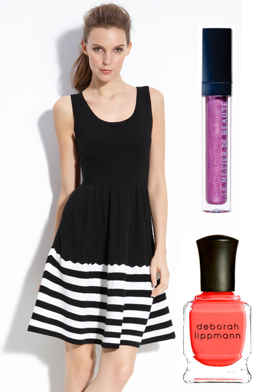 black and white honeymoon and resort fashion with bright pops of color!