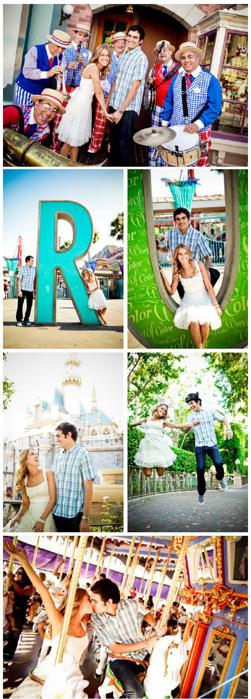 Disney Land engagement session featured on the Bridal Bar blog, photos by Beautiful Day Photography