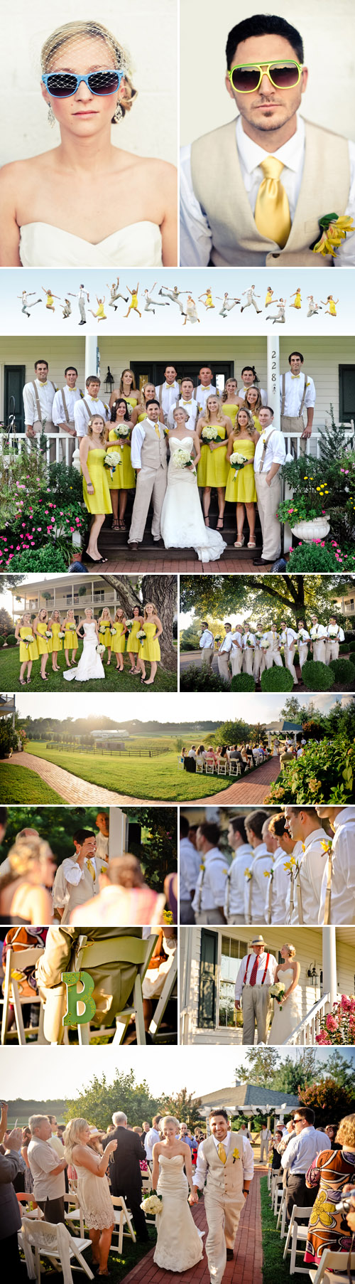 casual outdoor Virginia real wedding at the Rock Hill Plantation House, photos by Rebekah J. Murray Photography
