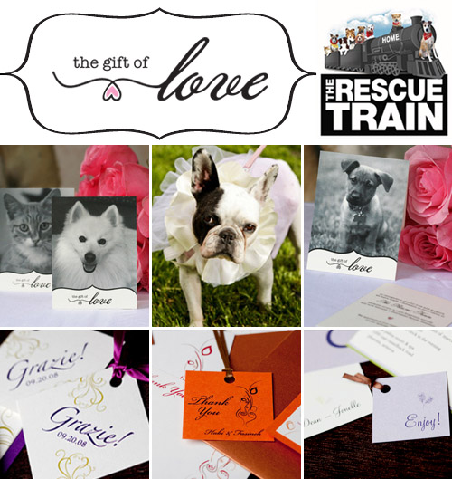 Charitable wedding registries and gifts from Rescue Train's The Gift of Love