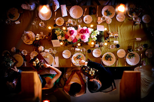 the dinner table, photo by Chrisman Studios