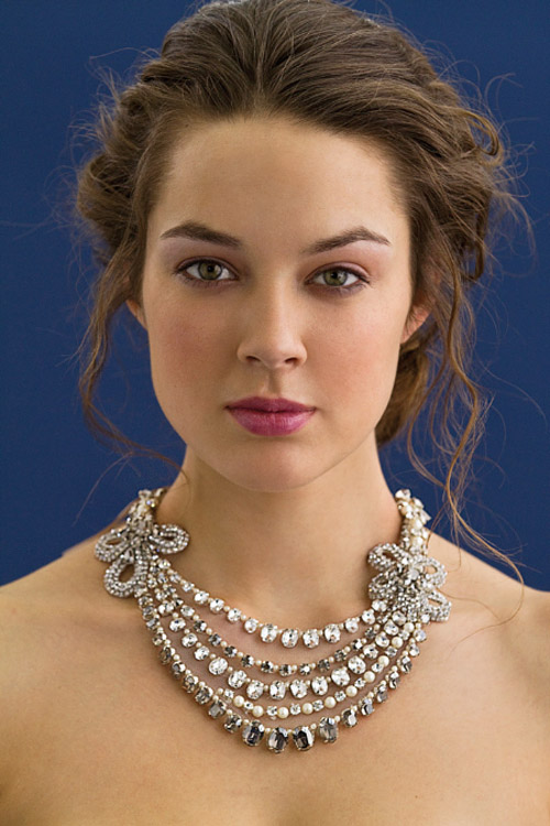 layered multi-strand wedding necklaces and bridal accessories by Rita Vinieris of Rivini