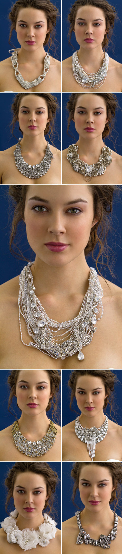 layered multi-strand wedding necklaces and bridal accessories by Rita Vinieris of Rivini
