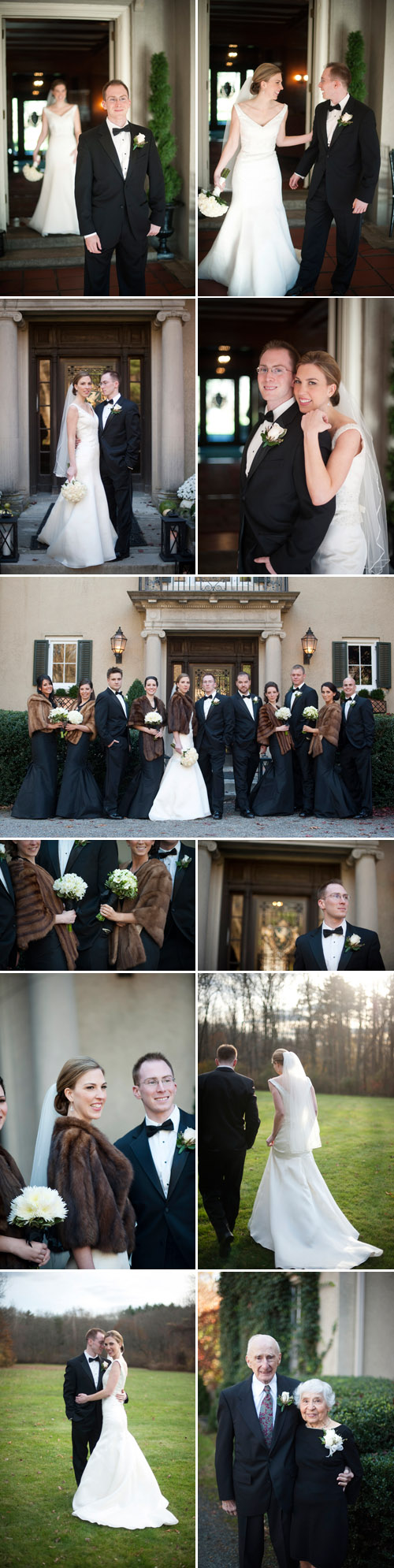 classic cream and white real wedding at Lord Thompson Manor in Thompson, CT, photographed by Justin and Mary Photography