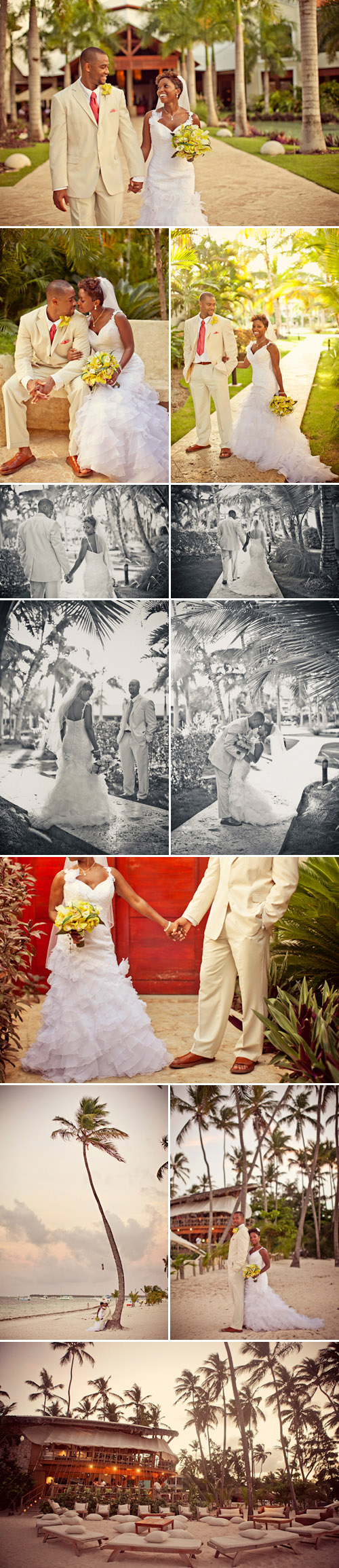 stylish tropical beach destination wedding in Punta Cana, Dominican Republic, photos by SB Childs Photography