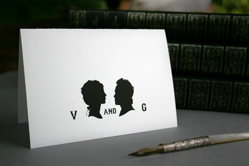 simple vintage letterpress wedding invitation design by Emma Jo, wedding stationery with vintage flair