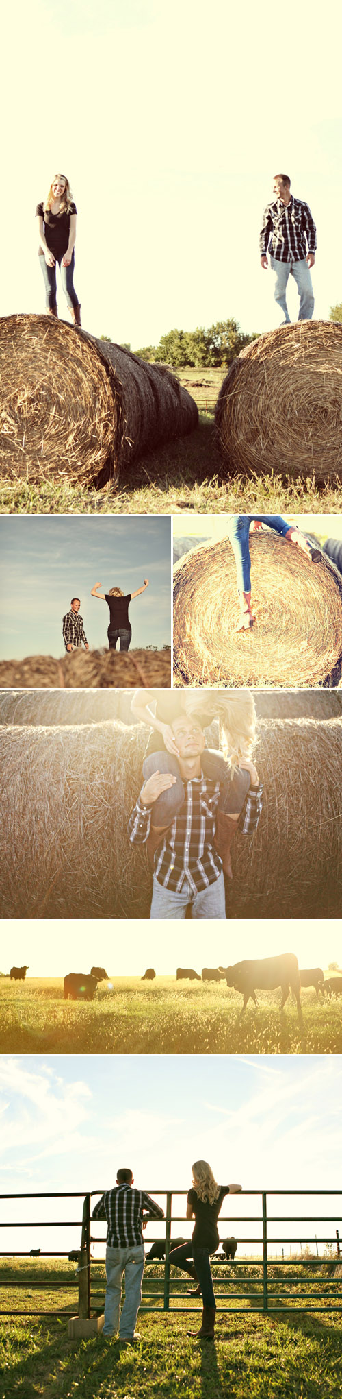 sweet and stylish farm wedding engagement photo shoot by Anna Jaye Photography