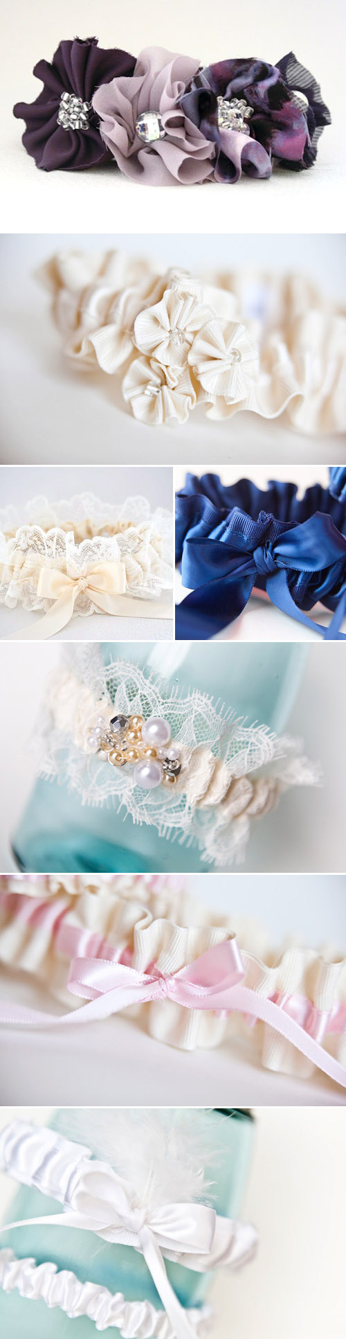 stylish bridal garters from The Garter Girl