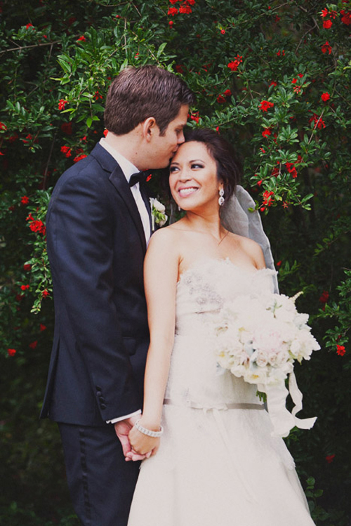 blush pink, dove gray, black and white Great Gatsby and Coco Chanel inspired wedding at Maravilla Gardens, California, photos by Christine Farah Photography