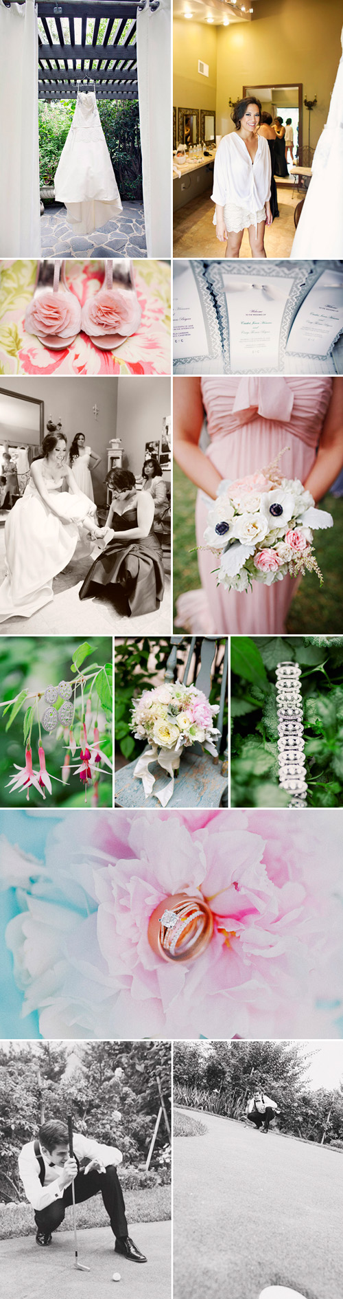 blush pink, dove gray, black and white Great Gatsby and Coco Chanel inspired wedding at Maravilla Gardens, California, photos by Christine Farah Photography