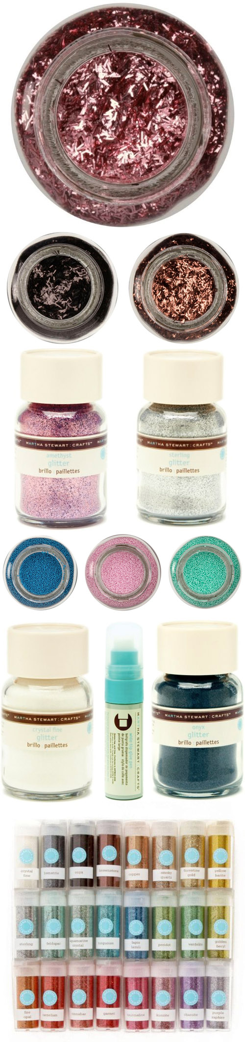 glitter craft supplies from Martha Stewart