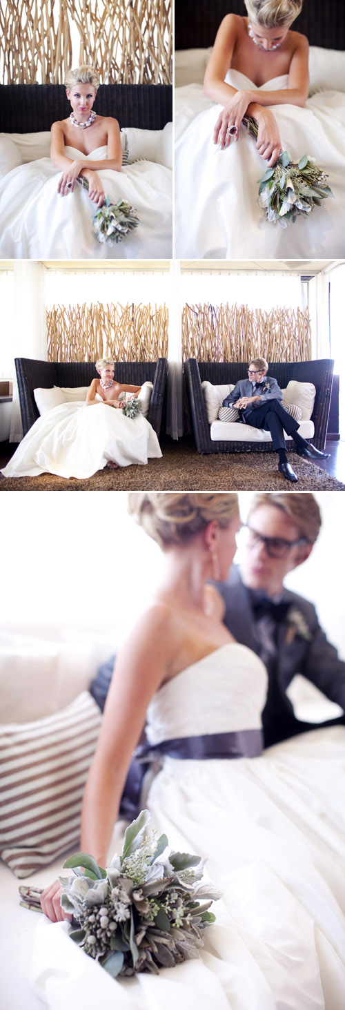 stylish, hip, modern wedding style inspiration at the W Hotel Scottsdale from Outstanding Occasions and Melissa Jill Photography - black, white, gray and pink wedding color ideas