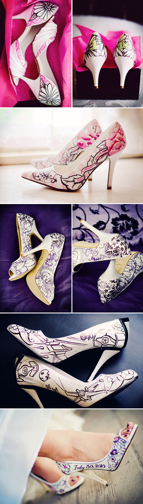 painted wedding shoes