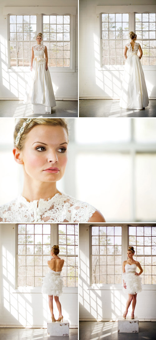 Heidi Elnora 2011 wedding dress collection photographed by Leslee Mitchell