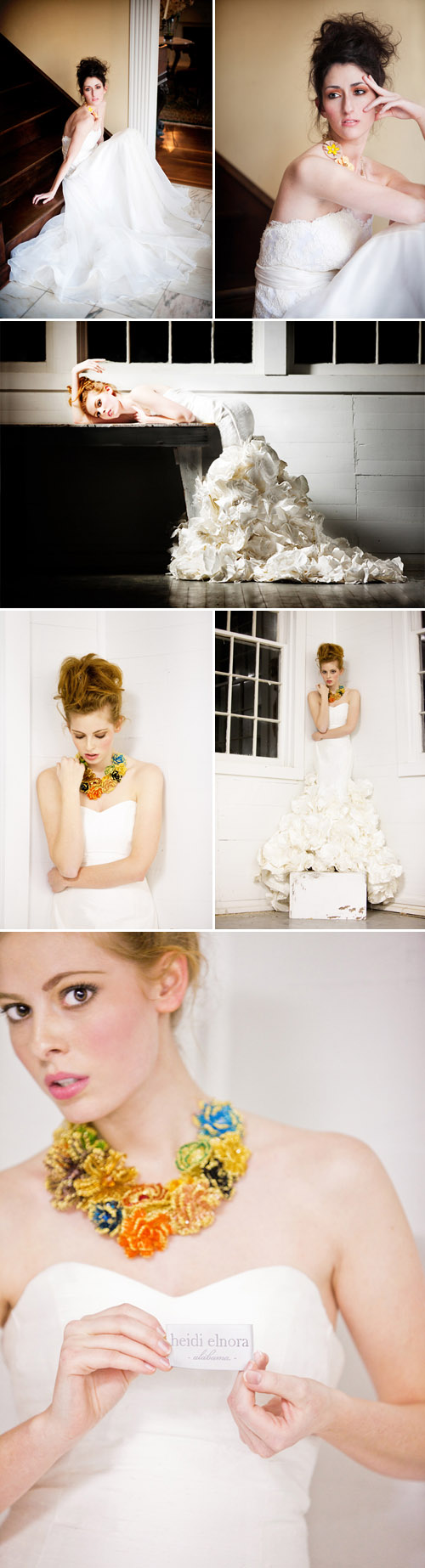 Heidi Elnora 2011 wedding dress collection photographed by Leslee Mitchell