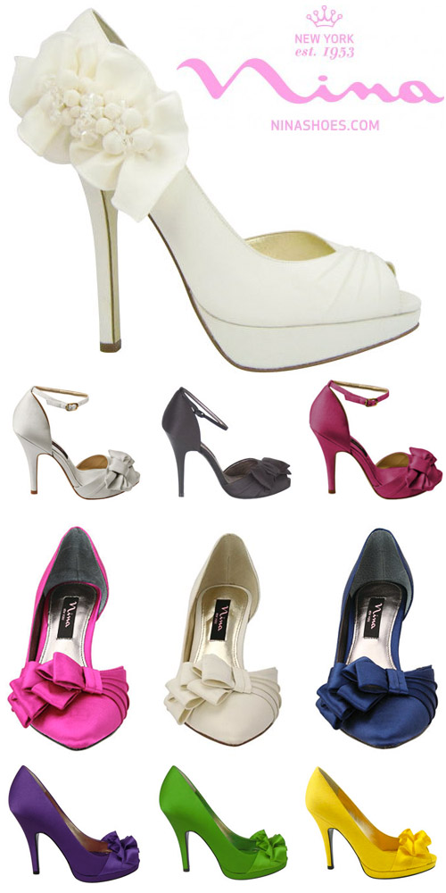 bridal and bridesmaids' shoes from Nina Shoes