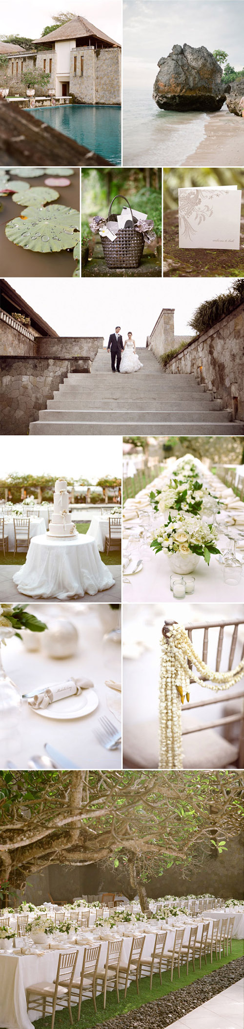 romantic French-inspired Bali destination wedding from Lisa Vorce of Oh How Charming! photographed by Aaron Delesie