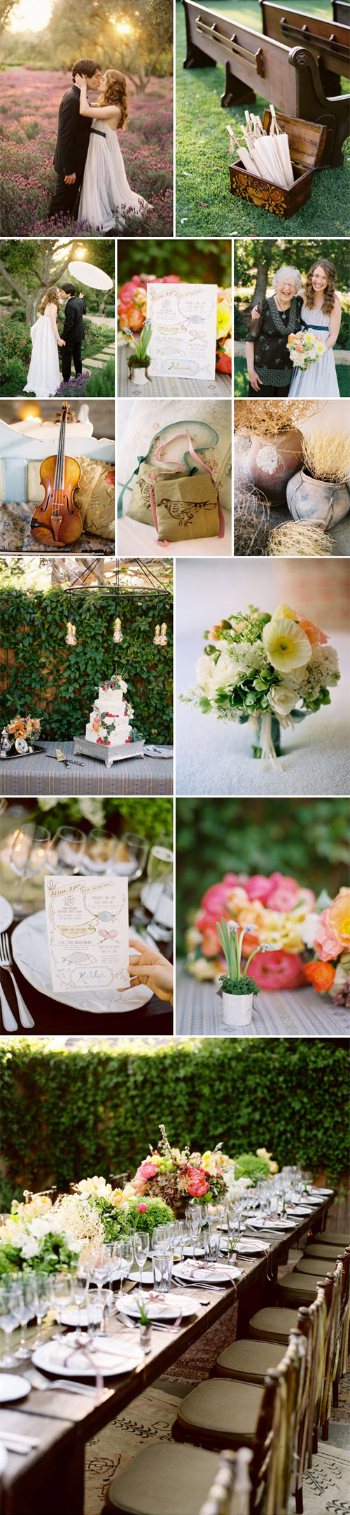 Bohemian chic California wedding from Lisa Vorce of Oh How Charming! photographed by Jose Villa