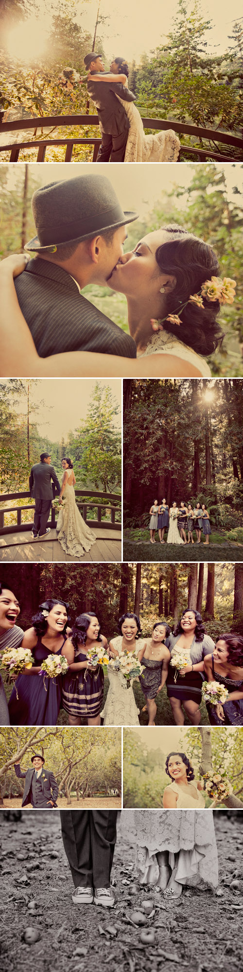 picnic inspired real wedding at Nestldown in the Santa Cruz Mountains, photos by Paco and Betty