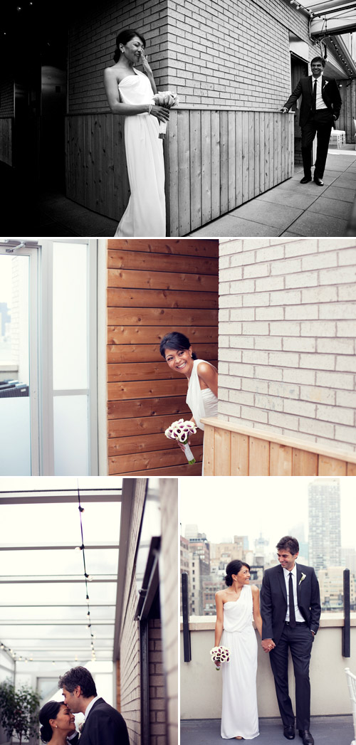 stylish, modern New York City rooftop wedding photos by Jami Saunders Photography
