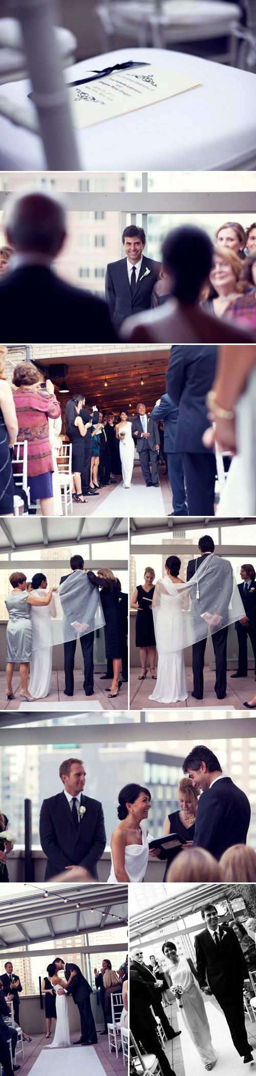 stylish, modern New York City rooftop wedding photos by Jami Saunders Photography