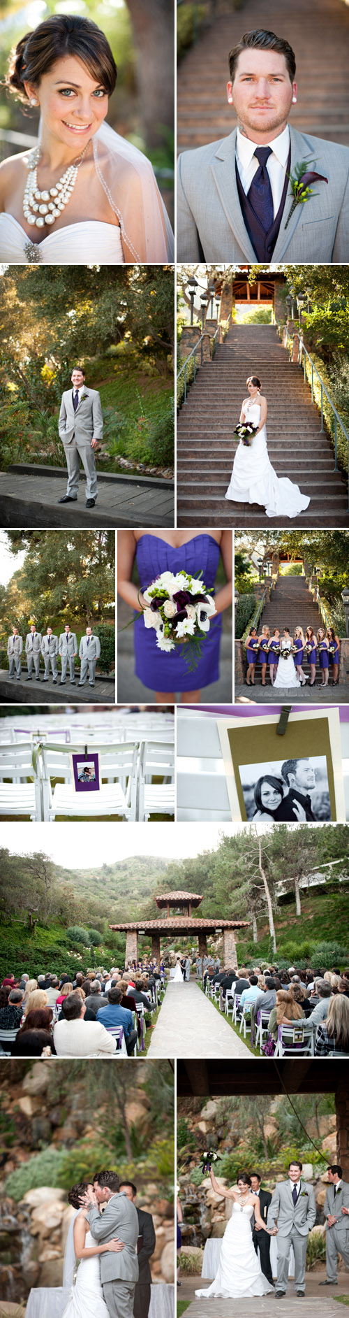 organic purple and moss green outdoor wedding style at the Pala Mesa Resort in Fallbrook, CA, photos by Acres of Hope Photography