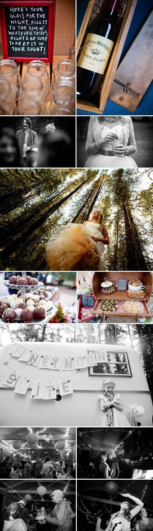 camping inspired Alberta, Canada wedding photographed by Eunice Montenegro, Christina Craft, Stacey Hedman, Kira Nelson and Tessa Perkins