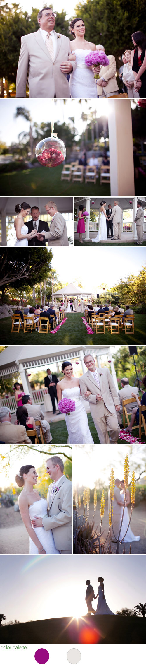 champagne and raspberry color palette, destination real wedding, Scottsdale, Arizona, images by Melissa Jill Photography