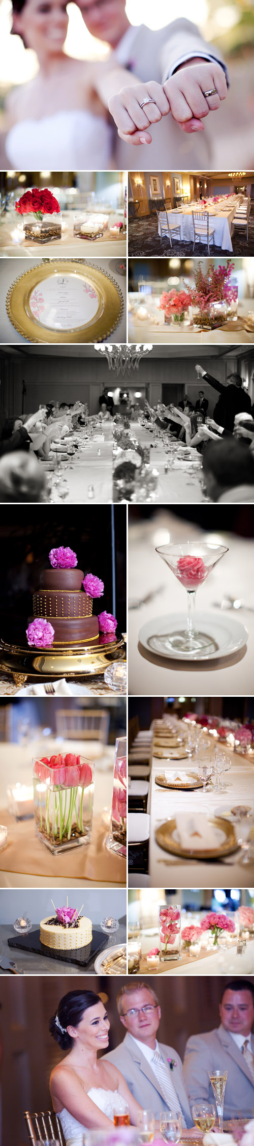 champagne and raspberry color palette, destination real wedding, Scottsdale, Arizona, images by Melissa Jill Photography