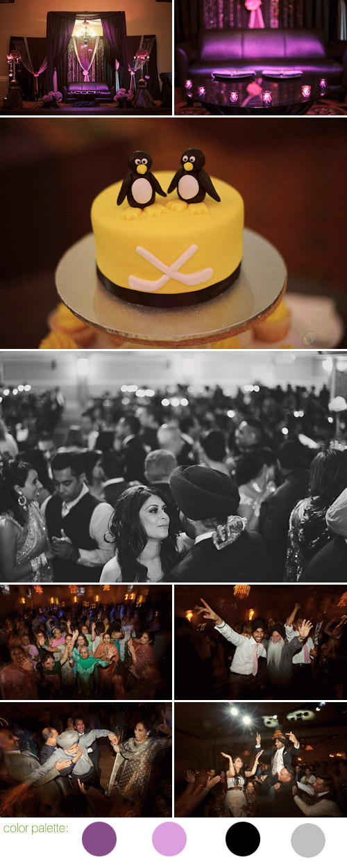 traditional Indian Sikh wedding in Vancouver, BC, purple, lavender, silver and black wedding colors, photos by Nordica Photography